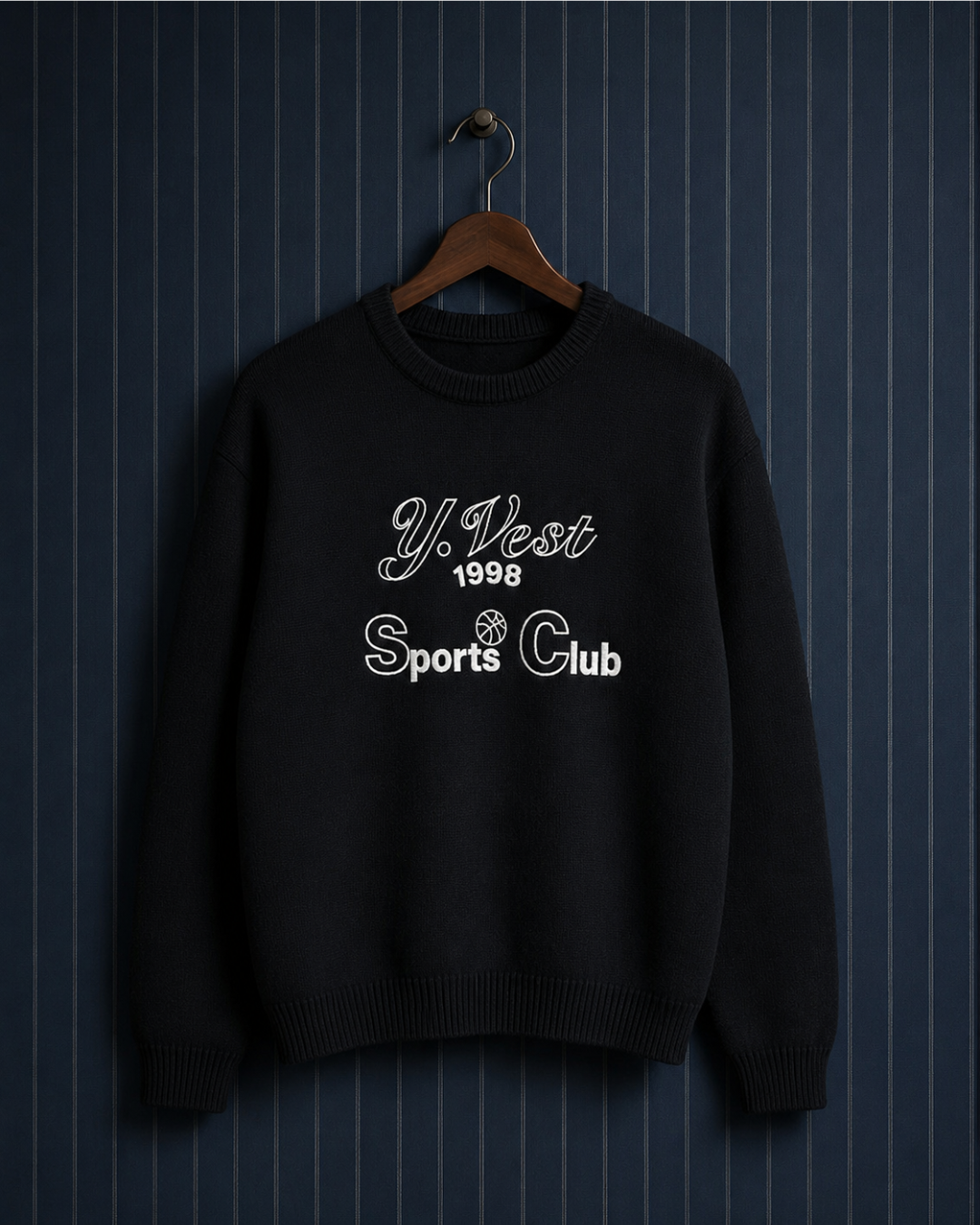 "Crewneck Sweater black/white