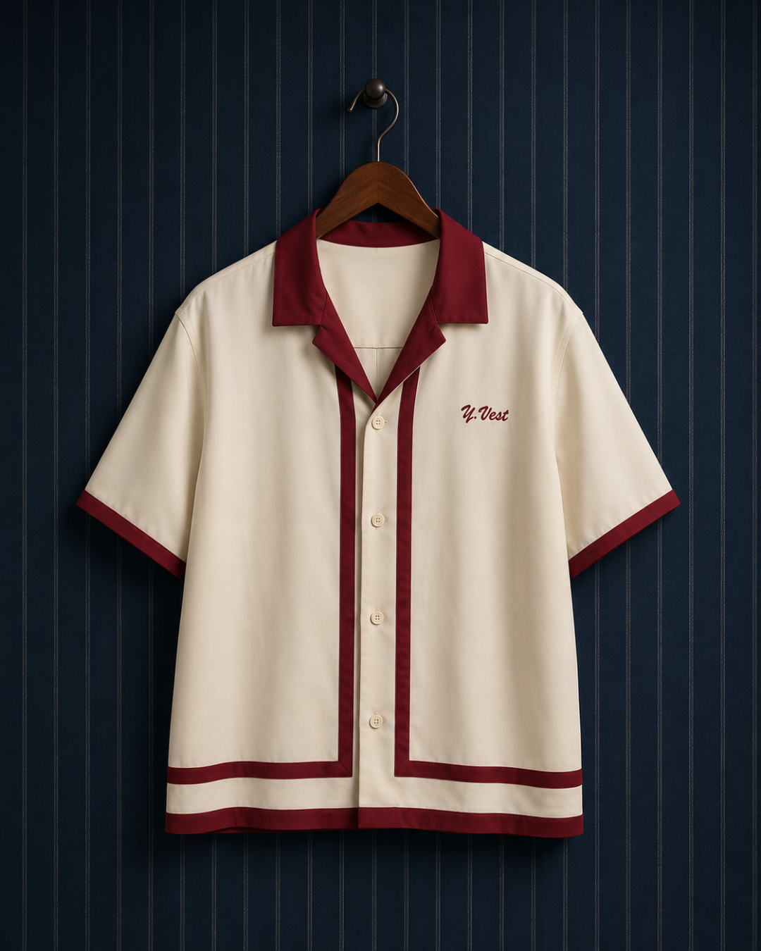 "Cuban Collar Shirt Cream"