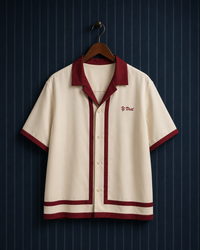 "Cuban Collar Shirt Cream"