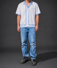"Cuban Collar Shirt Babyblue"
