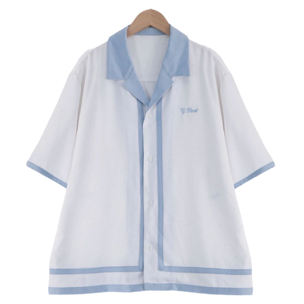 "Cuban Collar Shirt Babyblue"