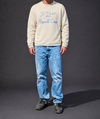 "Crewneck Sweater cream/blue"