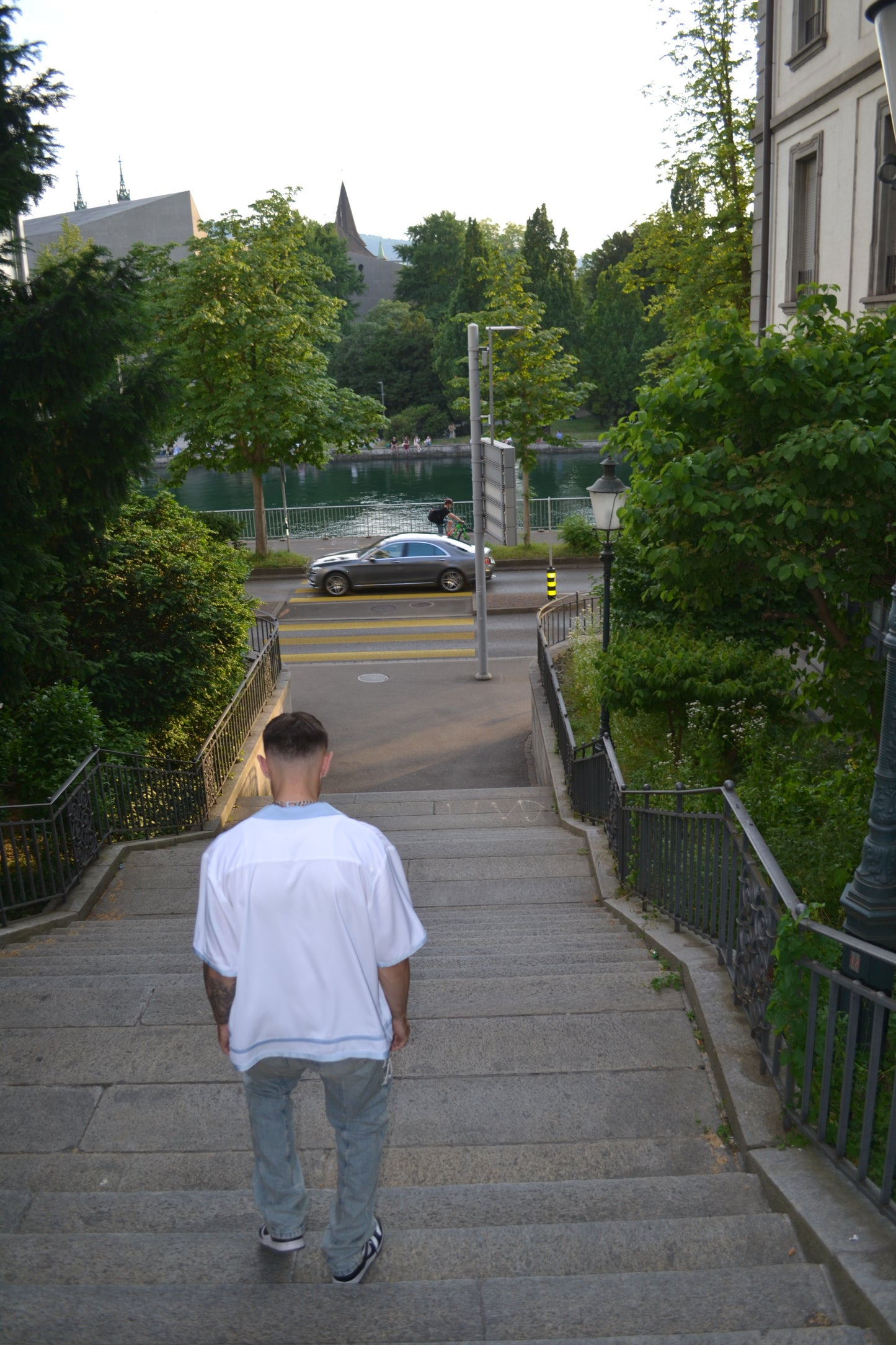 "Cuban Collar Shirt Babyblue"